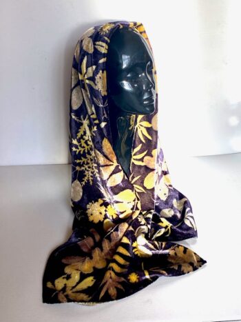 Moonlight Garden Silk Velvet Scarf Shawl - Image 2