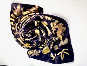 Moonlight Garden Silk Velvet Scarf Shawl - Image 4