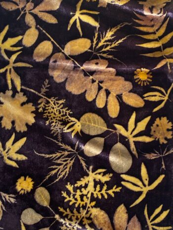 Moonlight Garden Silk Velvet Scarf Shawl - Image 5