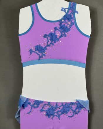 2 piece lyrical costume - lilac and blue - age 4-6 years - Image 2