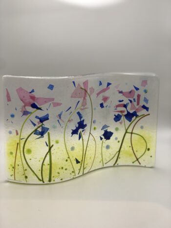 Fused glass abstract flower meadow wave - Image 2