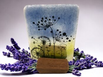 Mini meadow scene - fused glass mini panel - Image 2