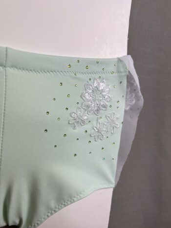 Mint green to grey ombré 2 piece lyrical dance costume - Image 4