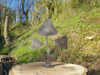 Metal Mushroom on Stand