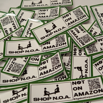 6 pack of Shop N.O.A. stickers.