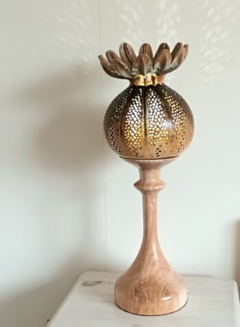 'Poppy Seed Head' Gourd Lamp