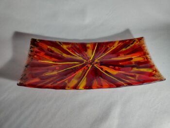 Passion rectangular glass platter