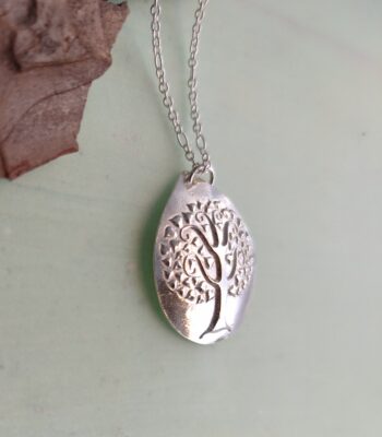 Silver Tree Droplet Pendant 2 - Image 3