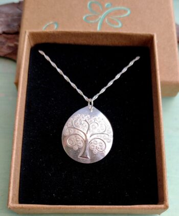 Silver Tree Droplet Pendant - Image 4