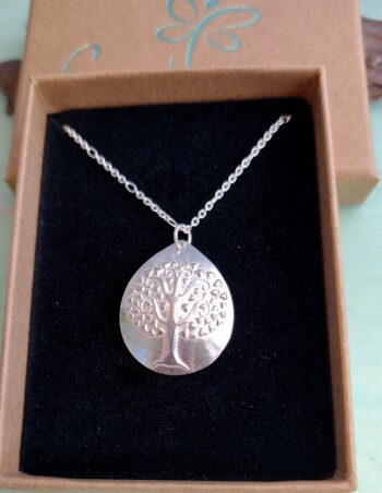 Silver Tree Droplet Pendant 2 - Image 2