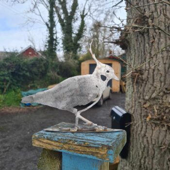 Metal Lapwing on stand - Garden Art- Made in Wales - Image 3