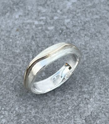 Gold Wave Silver Ring - Image 6