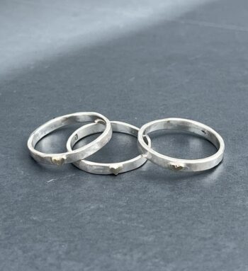 Gold Hearts Stack Ring - Image 3