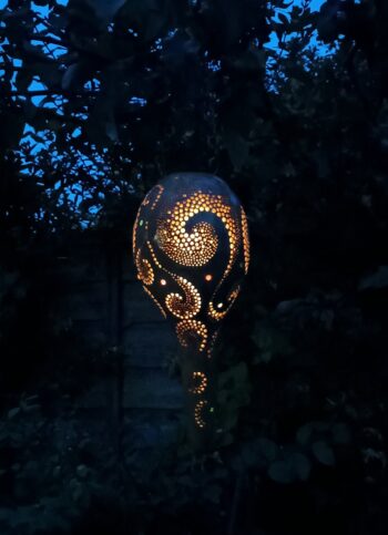 Solar powered Hanging Gourd Lamp c