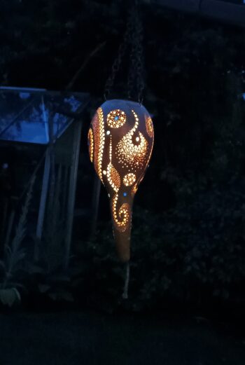 Solar powered Hanging Gourd Lamp b