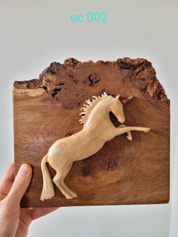 Unicorn: Original wall art handcrafted from Scottish hardwoods - Image 4