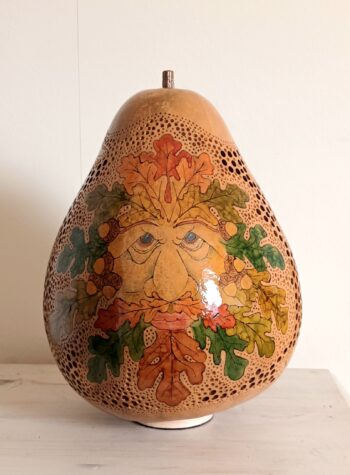 Green Man - Oak King Gourd Lamp - Image 2