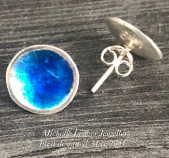 Blue Enamel Studs