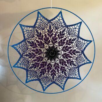 Blue - Purple - Black Ombré Meditative Mandala!