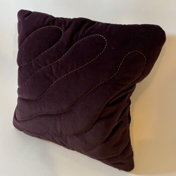 Purple & Yellow Quilted Cushion. Zero waste Product. - Image 4