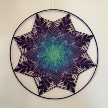 Purple - Turquoise Ombré Meditative Mandala - Image 2