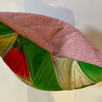 Green and Pink Quilted Zero Waste Cushions