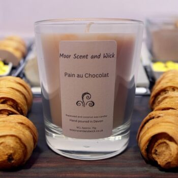 Pain au Chocolat 9CL clear candle jar