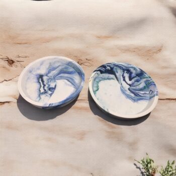 High sided Coasters, periwinkle / willow - Image 2