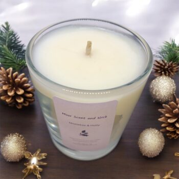 Mistletoe & Holly 9CL clear candle jar - Image 2