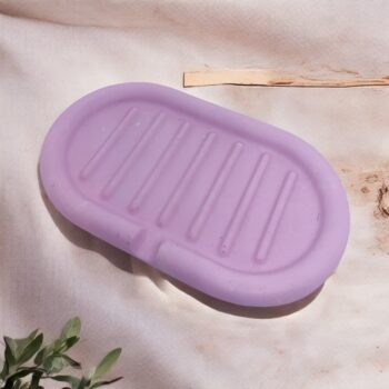 Jesmonite Soap Dish , Dusky Pink / White Marble - Image 2