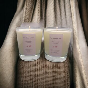 Warm woods and Cashmere 9CL clear candle jar - Image 2