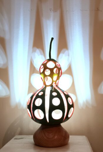 'Groovy Glow' Gourd Lamp - Image 4