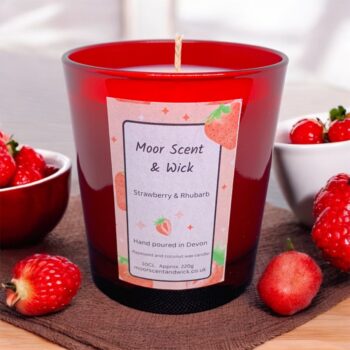 Strawberry & Rhubarb 30CL candle jar