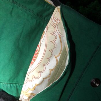 Medium Upcycled Satchel - Dinos on Green Bag - Image 5