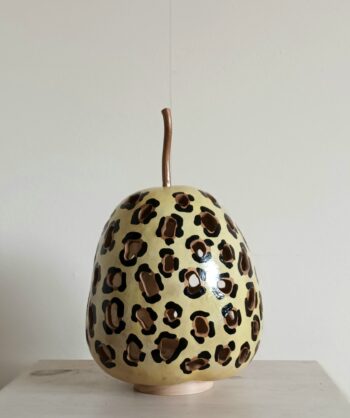 Funky Leopard Print Painted Gourd Lamp 2